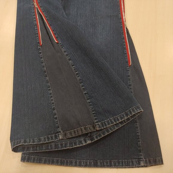 bebe wide leg side zip jeans - Picture 6 of 8